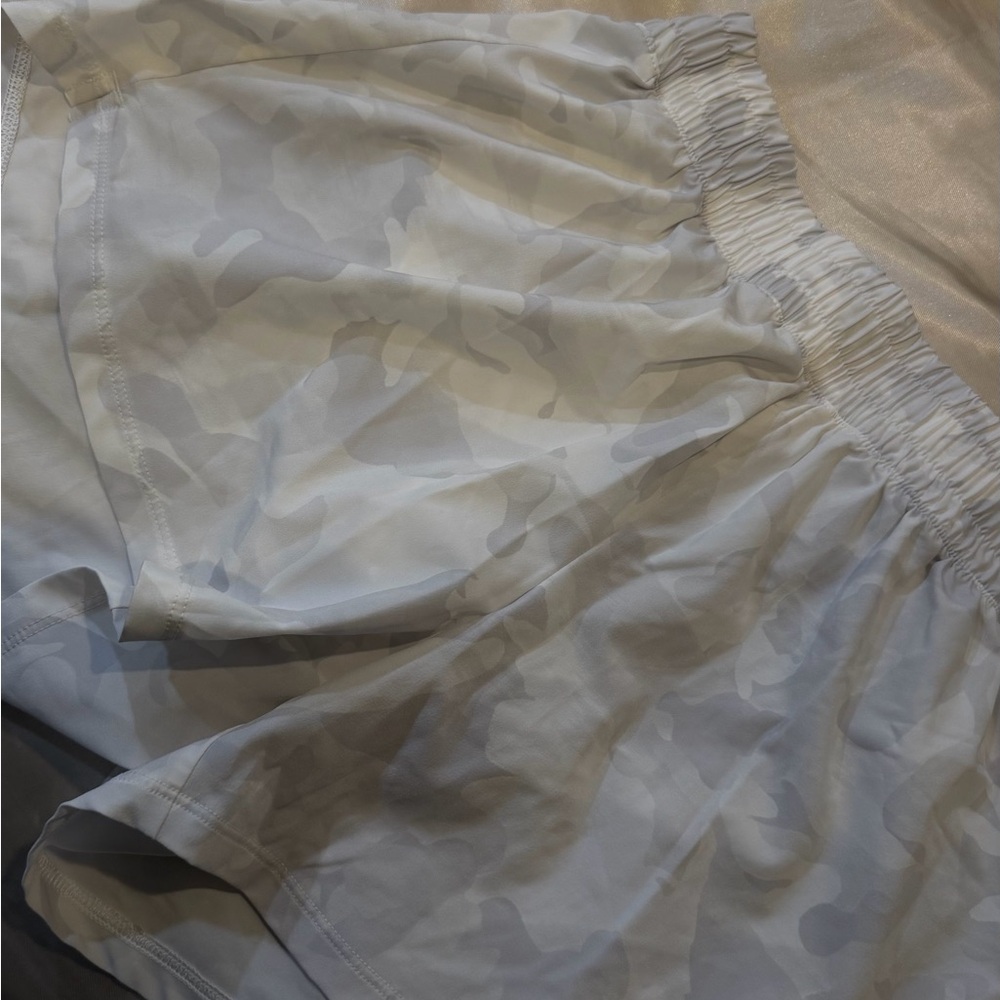 DSG Women's Athletic Shorts in Light Gray Camo